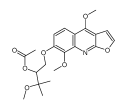 2-acetoxy-1-(4,8-dimethoxy-furo[2,3-b]quinolin-7-yloxy)-3-methoxy-3-methyl-butane Structure