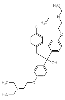 Benzeneethanol,4-chloro-a,a-bis[4-[2-(diethylamino)ethoxy]phenyl]- Structure
