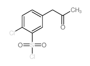 2-CHLORO-5-(2-OXOPROPYL)BENZENE-1-SULFONYL CHLORIDE Structure