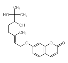 Coumarin, 7-[ (6,7-dihydroxy-3,7-dimethyl-2-octenyl)oxy]-结构式