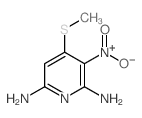2,6-Pyridinediamine,4-(methylthio)-3-nitro-结构式