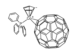 (η5-cyclopentadienyl)(η2-[60]fullerene)(triphenylphosphine)cobalt(I) Structure