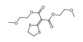bis(2-methoxyethyl) 2-(1,3-dithiolan-2-ylidene)propanedioate Structure