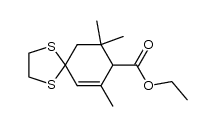 ethyl 7,9,9-trimethyl-1,4-dithiospiro[4.5]dec-6-ene-8-carboxylate结构式