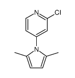 1-(2-chloropyridin-4-yl)-2,5-dimethyl-1H-pyrrole结构式