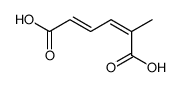 (2E,4Z)-2-methyl-2,4-hexadienedioic acid结构式