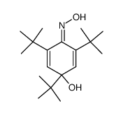 2,4,6-Tri-tert-butyl-4-hydroxy-cyclohexa-2,5-dienone oxime结构式
