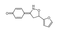 4-[5-(furan-2-yl)-1,2-oxazolidin-3-ylidene]cyclohexa-2,5-dien-1-one Structure