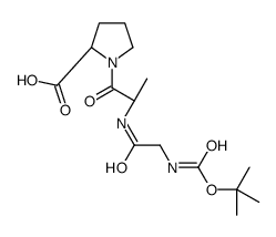 (2S)-1-[(2R)-2-[[2-[(2-methylpropan-2-yl)oxycarbonylamino]acetyl]amino]propanoyl]pyrrolidine-2-carboxylic acid结构式