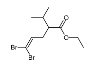 ethyl 2-isopropyl-5,5-dibromo pent-4-enoate结构式