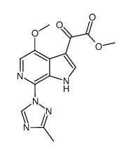 -2-(4-甲氧基-7-(3-甲基-1H-1,2,4-三唑-1-基)-1H-吡咯并[2,3-c]吡啶结构式