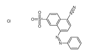 4-phenyldiazenyl-6-sulfonaphthalene-1-diazonium,chloride Structure