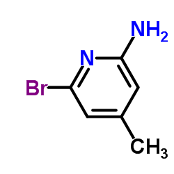 6-溴-4-甲基吡啶-2-胺结构式