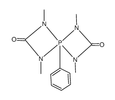 1,3,5,7-Tetramethyl-4-phenyl-1,3,5,7-tetraaza-4λ5-phosphaspiro[3.3]heptan-2,6-dion结构式