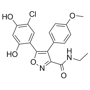 5-(5-氯-2,4-二羟基苯基)-n-乙基-4-(4-甲氧基苯基)异噁唑-3-羧酰胺结构式
