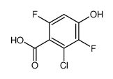 2-Chloro-3,6-difluoro-4-hydroxybenzenecarboxylic acid结构式