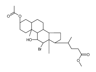 methyl (4R)-4-[(3R,5R,8S,9S,10S,13R,14S,17R)-3-acetyloxy-12-bromo-11-hydroxy-10,13-dimethyl-2,3,4,5,6,7,8,9,11,12,14,15,16,17-tetradecahydro-1H-cyclopenta[a]phenanthren-17-yl]pentanoate Structure