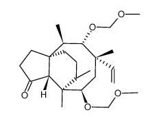 (3aR,4R,5R,7S,8S,9R,9aS,12R)-5,8-bis(methoxymethoxy)-4,7,9,12-tetramethyl-7-vinyloctahydro-4,9a-propanocyclopenta[8]annulen-3(3aH)-one Structure