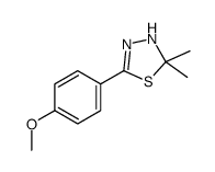 5-(4-methoxyphenyl)-2,2-dimethyl-3H-1,3,4-thiadiazole结构式