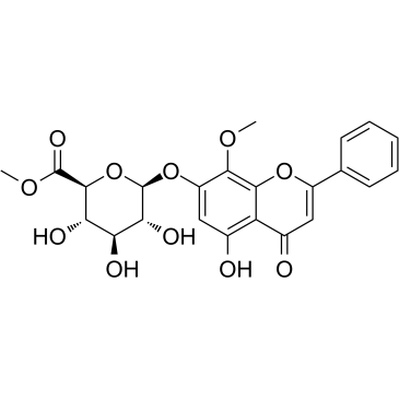 千层纸素A-7-0-β-D-葡萄糖醛酸苷甲酯结构式