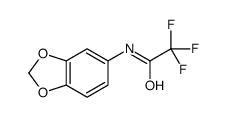 N-三氟乙酰基-3,4-(亚甲二氧基)苯胺结构式