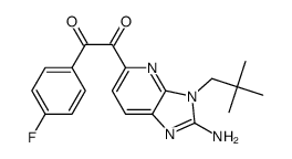 1-[2-amino-3-(2,2-dimethylpropyl)imidazo[4,5-b]pyridin-5-yl]-2-(4-fluorophenyl)ethane-1,2-dione结构式