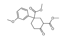 dimethyl 1-(3-methoxyphenyl)-4-oxocyclohexane-1,3-dicarboxylate结构式