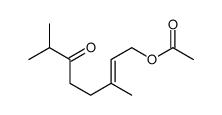 (3,7-dimethyl-6-oxooct-2-enyl) acetate结构式
