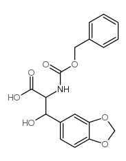 3-(苯并[1,3]二氧戊环-5-基)-2-苄氧羰基氨基-3-羟基丙酸结构式