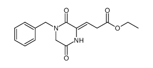 (Z)-1-benzyl-3-<2-(ethoxycarbonyl)ethylidene>-2,5-piperazinedione结构式