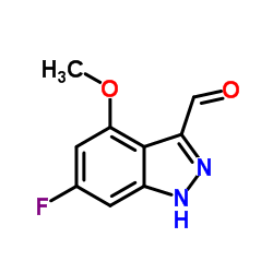 6-Fluoro-4-methoxy-1H-indazole-3-carbaldehyde Structure
