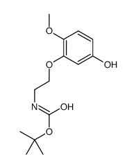 Nt-Boc-2-(5-羟基-2-甲氧基苯氧基)-乙胺结构式
