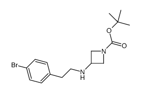 1-Boc-3-[2-(4-溴苯基)-乙基氨基]-氮杂丁烷结构式