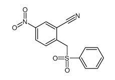 2-(benzenesulfonylmethyl)-5-nitrobenzonitrile结构式