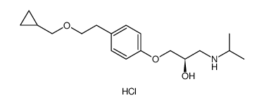2-Propanol, 1-[4-[2-(cyclopropylmethoxy)ethyl]phenoxy]-3-[(1-methylethyl)amino]-, hydrochloride , (2R) Structure