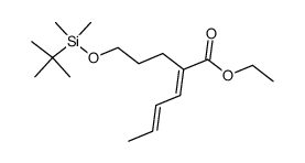 ethyl (2E,4E)-2-(3-((tert-butyldimethylsilyl)oxy)propyl)hexa-2,4-dienoate Structure