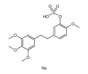 Phenol, 2-methoxy-5-[2-(3,4,5-trimethoxyphenyl)ethyl]-, 1-(hydrogen sulfate), sodium salt结构式