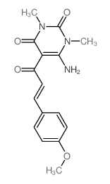 2,4(1H,3H)-Pyrimidinedione,6-amino-5-[3-(4-methoxyphenyl)-1-oxo-2-propen-1-yl]-1,3-dimethyl- structure