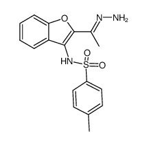 hydrazone of 2-acetyl-p-toluenesulfonamidobenzofuran Structure