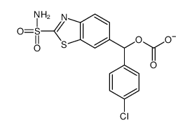 [(4-chlorophenyl)-(2-sulfamoyl-1,3-benzothiazol-6-yl)methyl] carbonate Structure