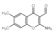 2－胺－3－甲醛－6,7－二甲基苯并吡喃酮结构式