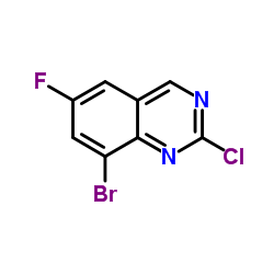 8-溴-2-氯-6-氟喹唑啉结构式