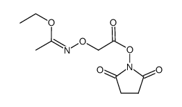 N-hydroxysuccinimidyl 2-(1-ethoxy-ethylidenaminooxy)acetate Structure