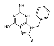 2-amino-9-benzyl-8-bromo-3H-purin-6-one Structure