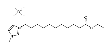 1-methyl-3-(11-ethoxycarbonyl-undecyl)imidazolium tetrafluoroborate Structure
