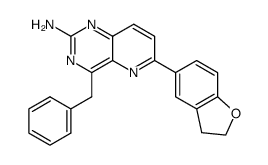4-benzyl-6-(2,3-dihydro-1-benzofuran-5-yl)pyrido[3,2-d]pyrimidin-2-ylamine结构式