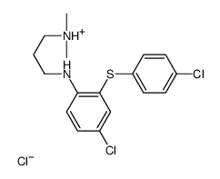3-[4-chloro-2-(4-chlorophenyl)sulfanylanilino]propyl-dimethylazanium,chloride Structure