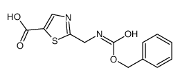 2-({[((苄氧基)羰基]氨基}甲基)-1,3-噻唑-5-羧酸结构式