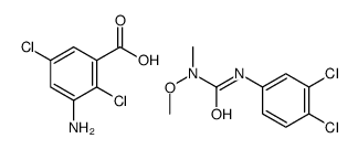 3-amino-2,5-dichlorobenzoic acid,3-(3,4-dichlorophenyl)-1-methoxy-1-methylurea结构式