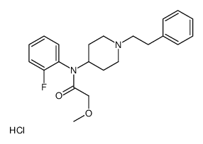 N-(2-fluorophenyl)-2-methoxy-N-[1-(2-phenylethyl)piperidin-4-yl]acetamide,hydrochloride Structure